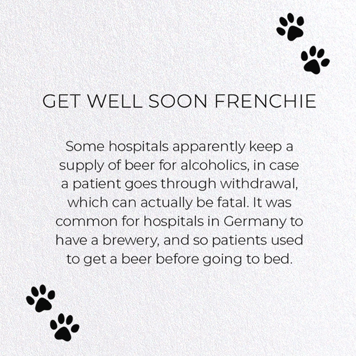 GET WELL SOON FRENCHIE