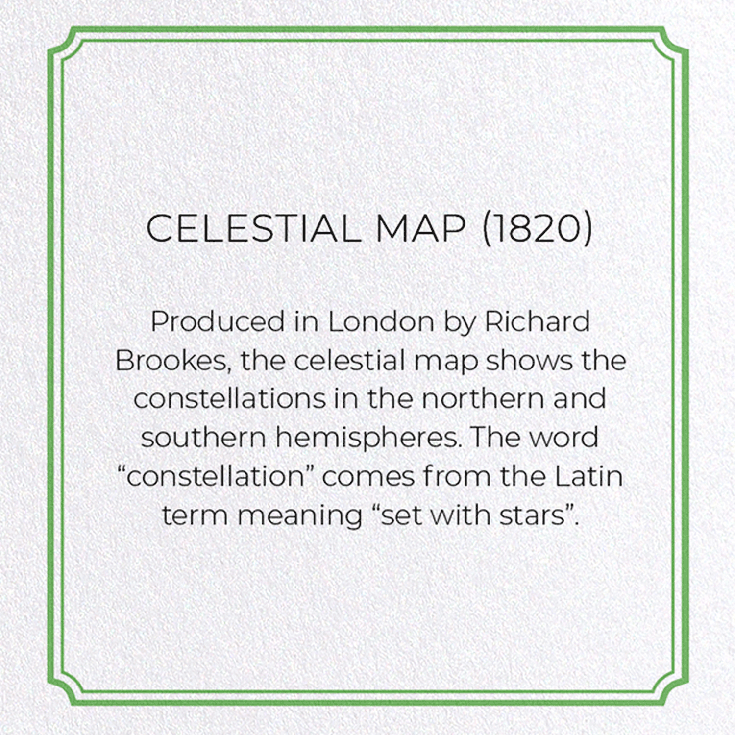 CELESTIAL MAP (1820)