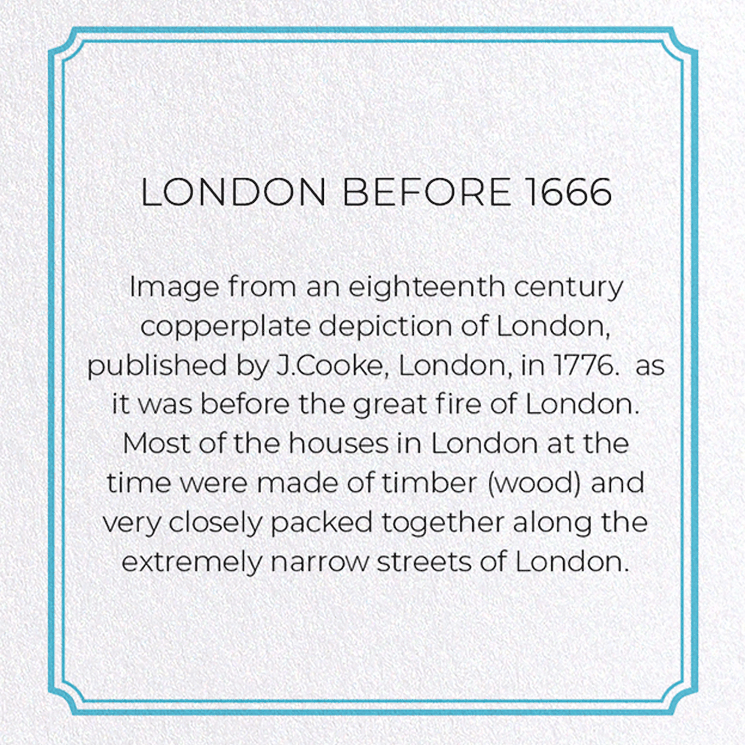 LONDON BEFORE 1666