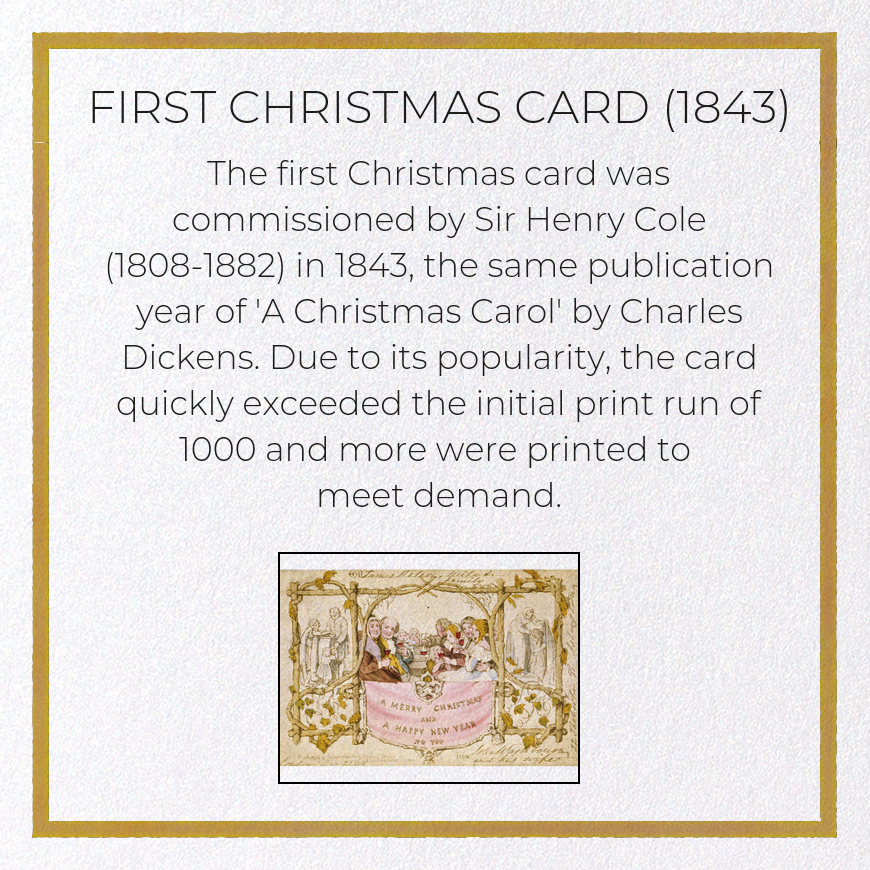 FIRST CHRISTMAS CARD (1843)