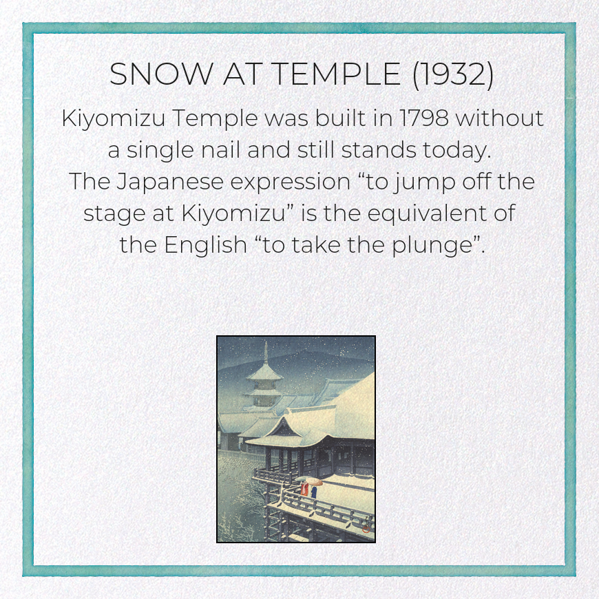 SNOW AT TEMPLE (1932)