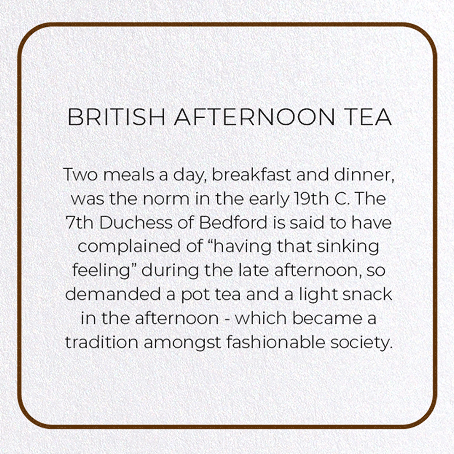 BRITISH AFTERNOON TEA