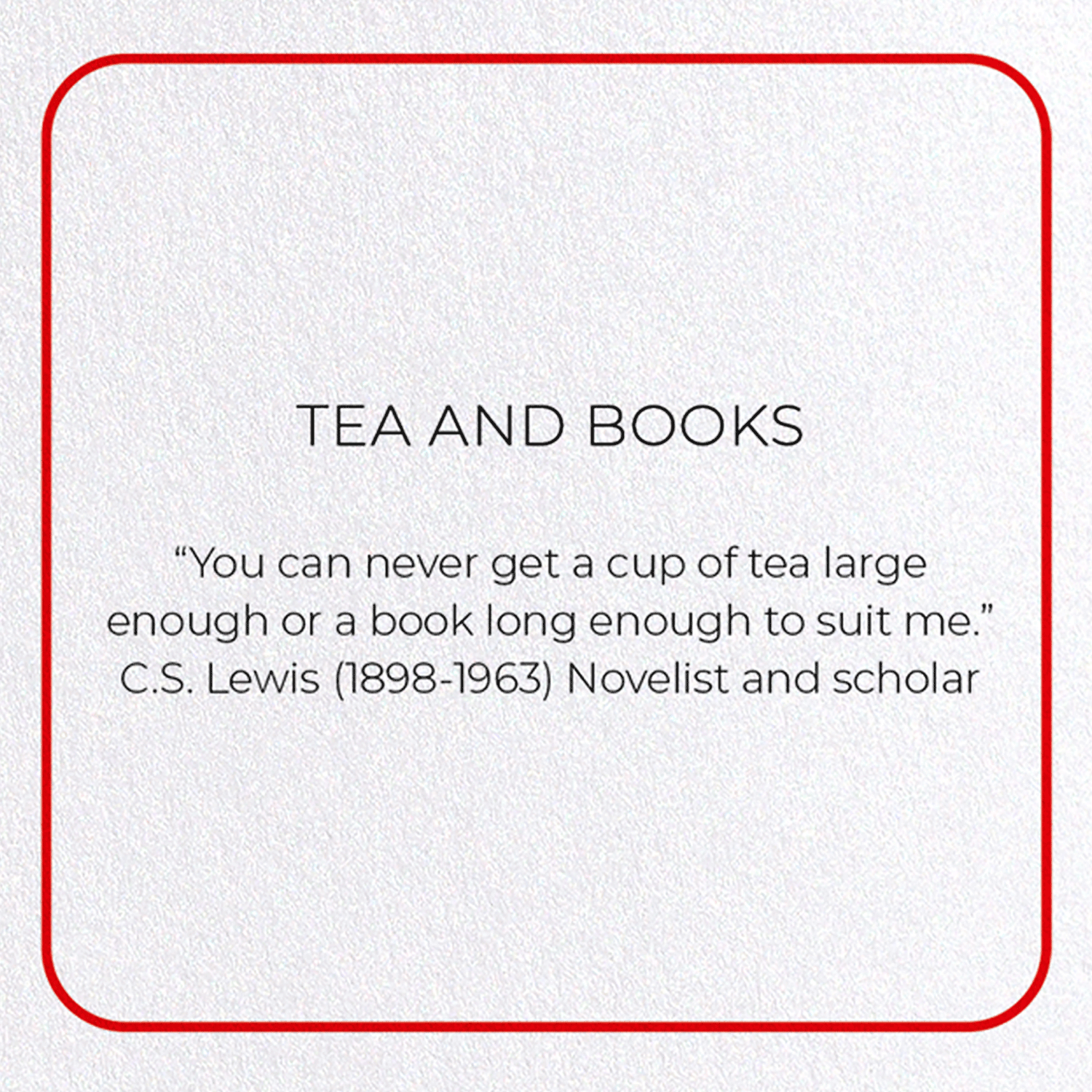 TEA AND BOOKS