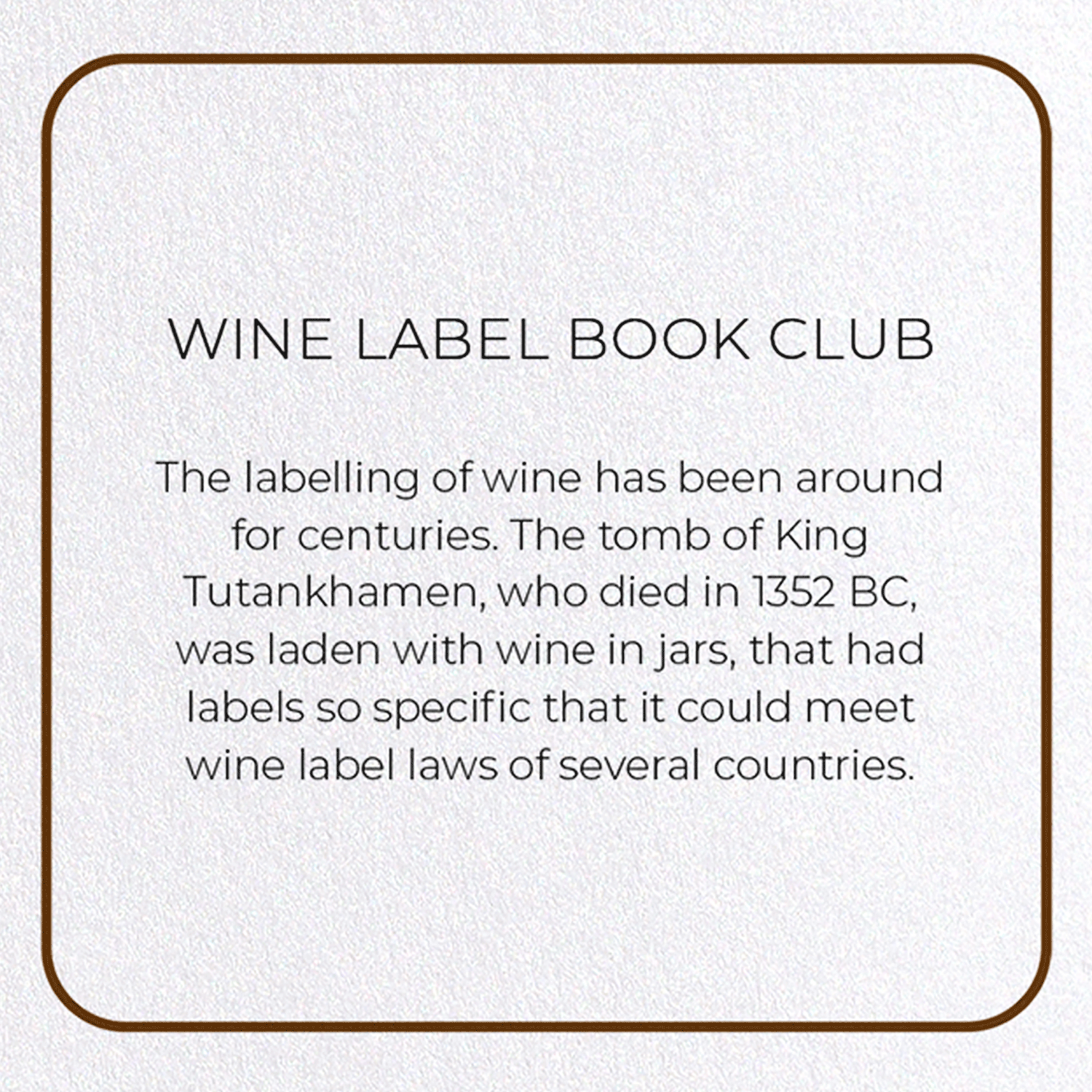 WINE LABEL BOOK CLUB