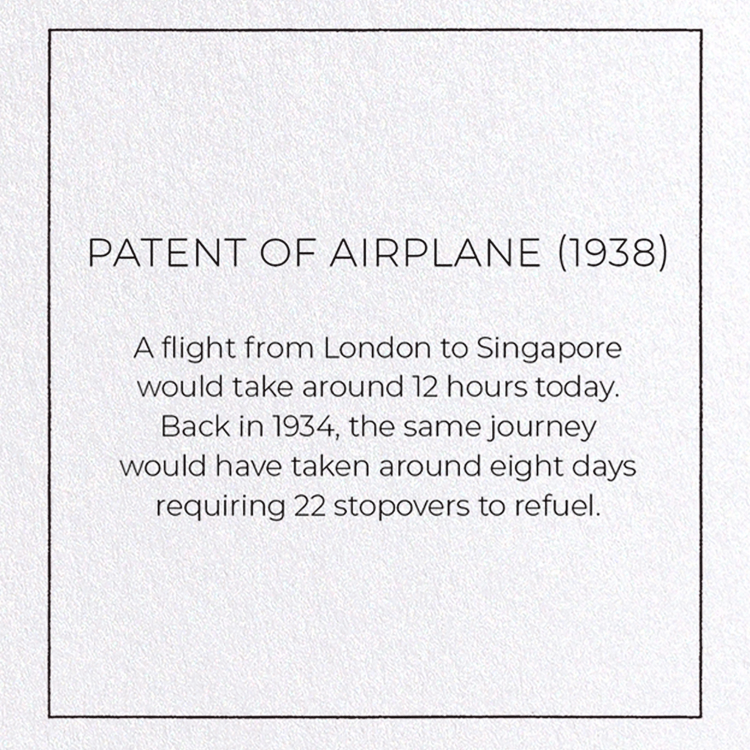 PATENT OF AIRPLANE (1938)