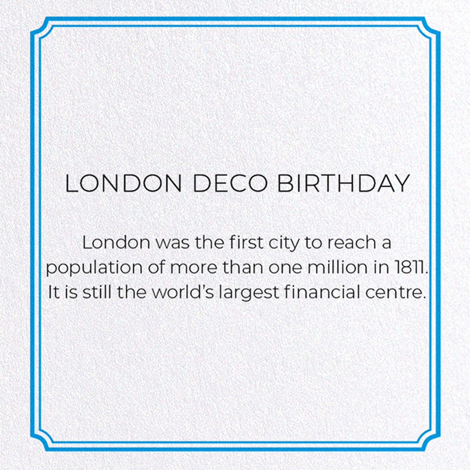 LONDON DECO BIRTHDAY