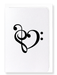 Ezen Designs - Treble bass heart - Greeting Card - Front