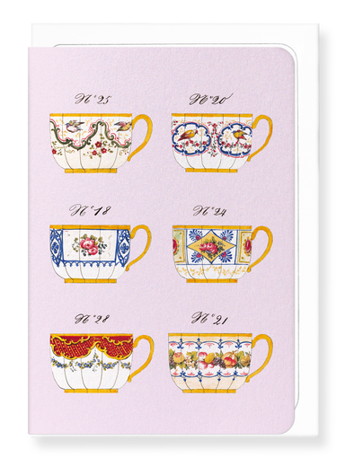 Ezen Designs - French Tea Cup Set A (c. 1825-1850) - Greeting Card - Front