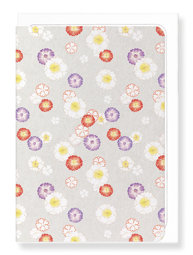 Ezen Designs - Cherry blossoms on silver - Greeting Card - Front