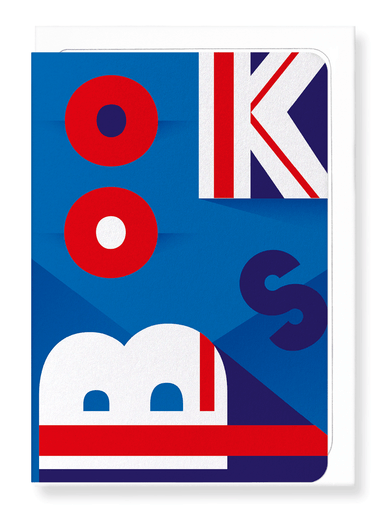 Ezen Designs - Union jack books - Greeting Card - Front