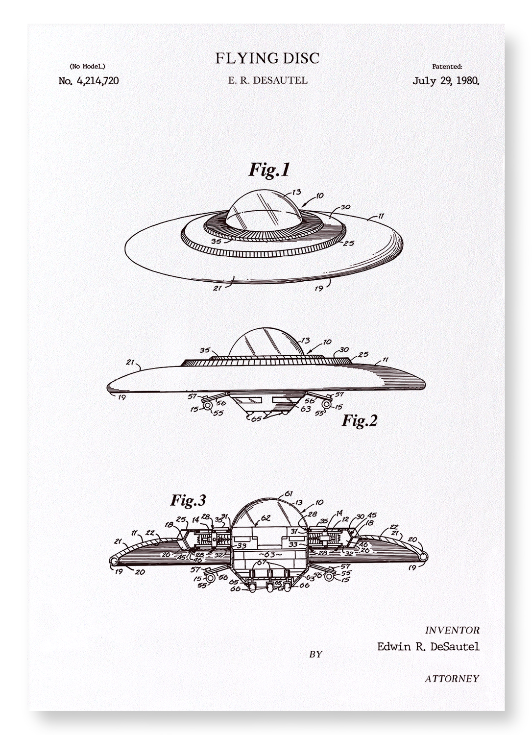 PATENT OF FLYING DISC (1980)