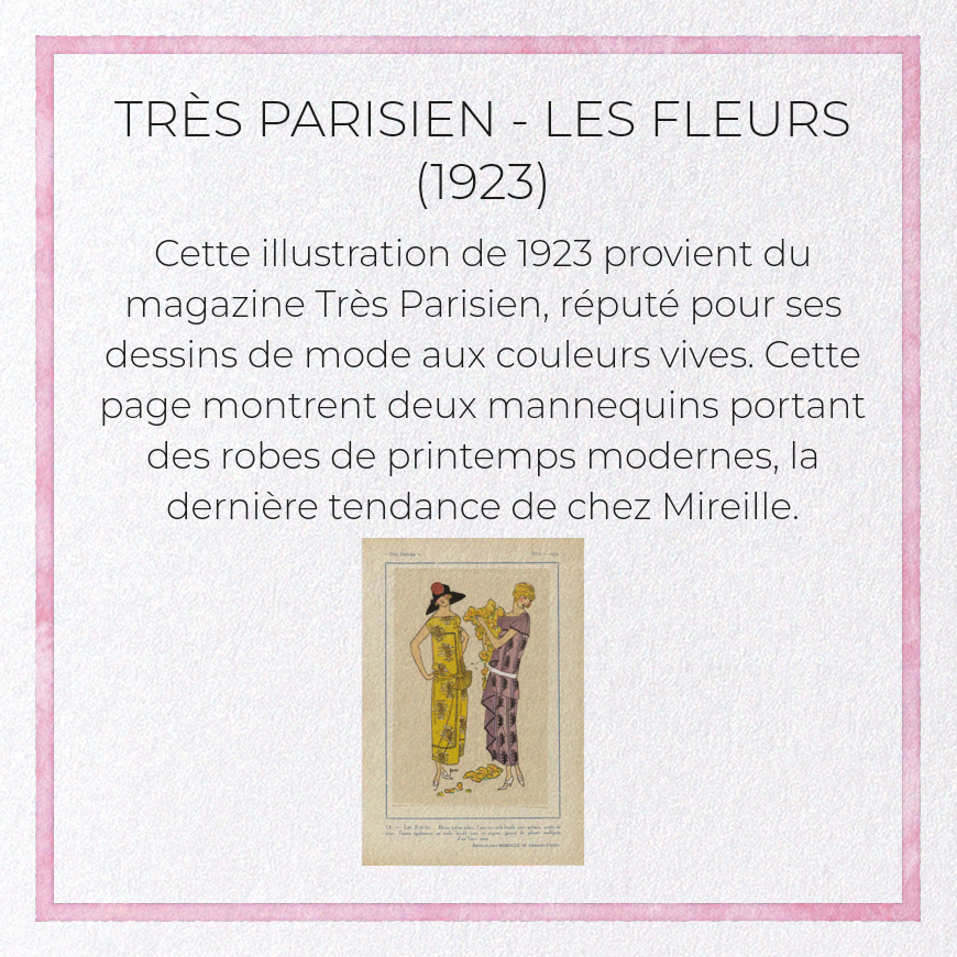 TRÈS PARISIEN - LES FLEURS (1923)
