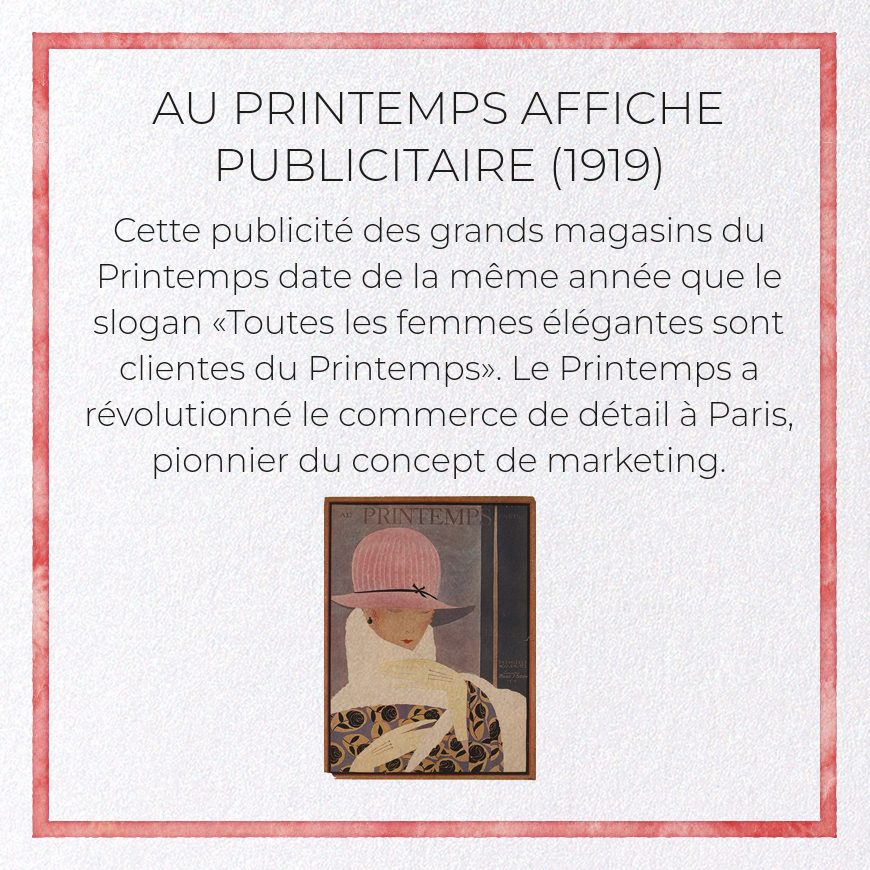 AU PRINTEMPS AFFICHE PUBLICITAIRE (1919)