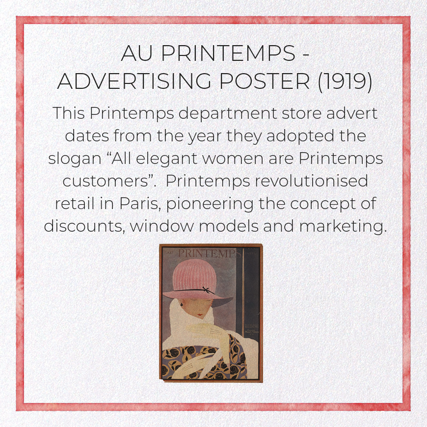 AU PRINTEMPS - ADVERTISING POSTER (1919)