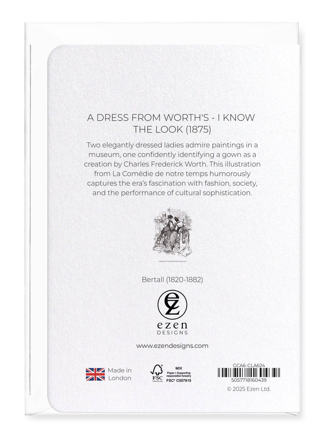 Ezen Designs - A dress from Worth's - I know the look (1875) - Greeting Card - Back