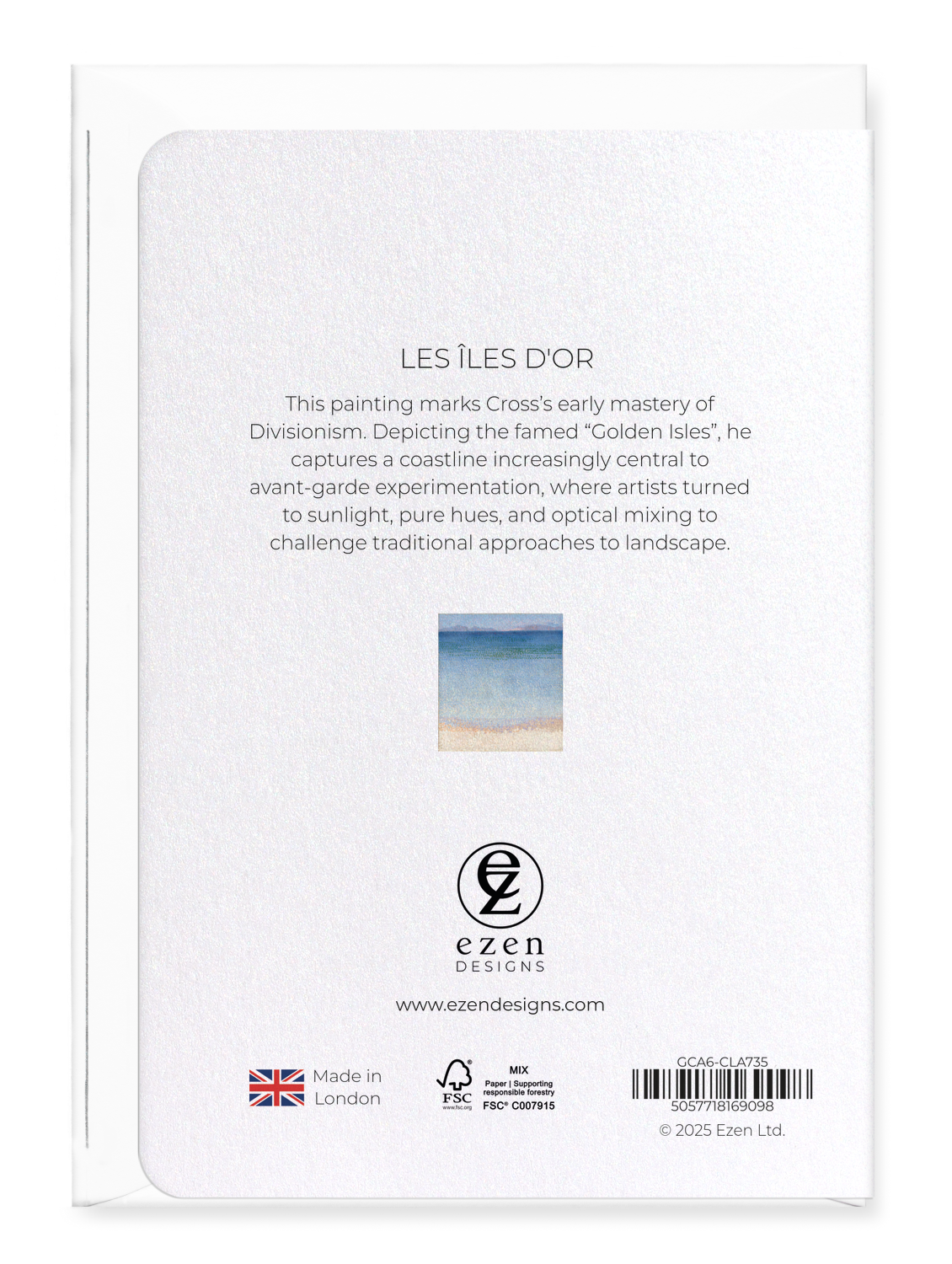 Ezen Designs - Les Îles d'Or - Greeting Card - Back
