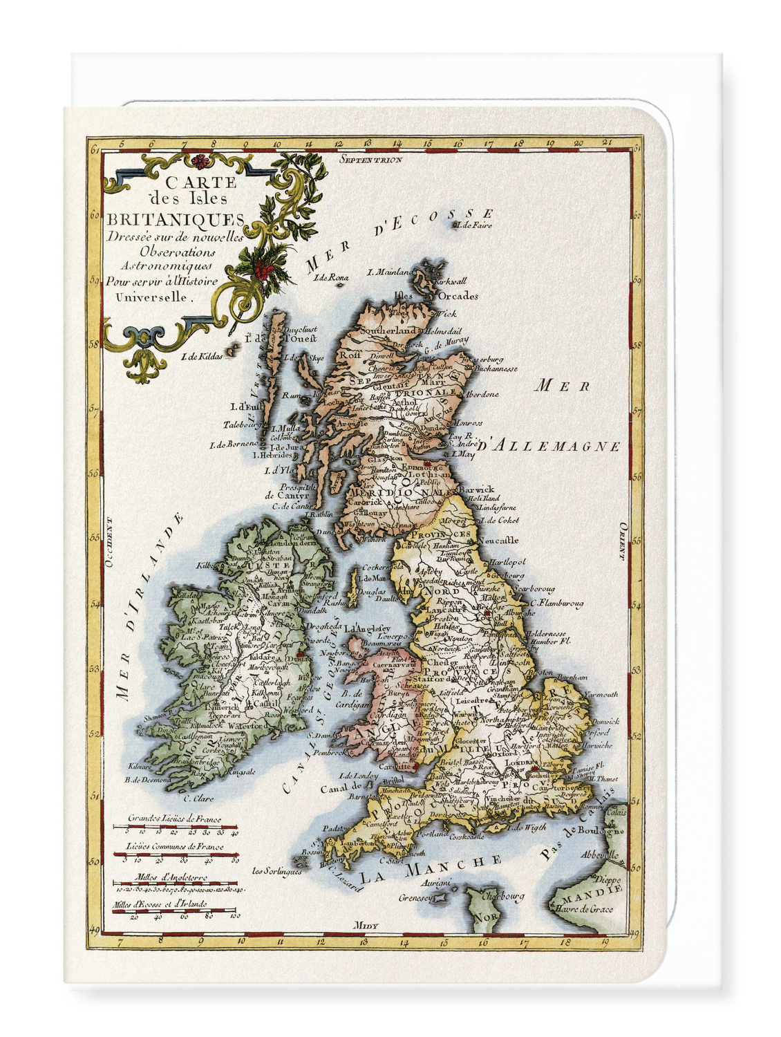 Ezen Designs - British isles (c.1760) - Greeting Card - Front