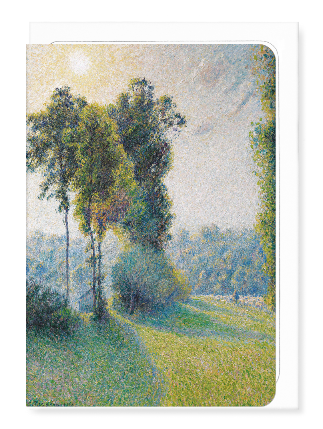 Ezen Designs - Landscape at Saint-Charles, Sunset (1891) - Greeting Card - Front