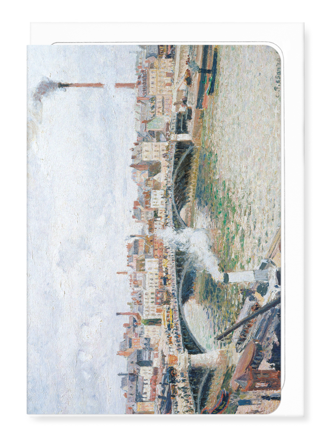 Ezen Designs - Morning, An overcast Day, Rouen (1896) - Greeting Card - Front