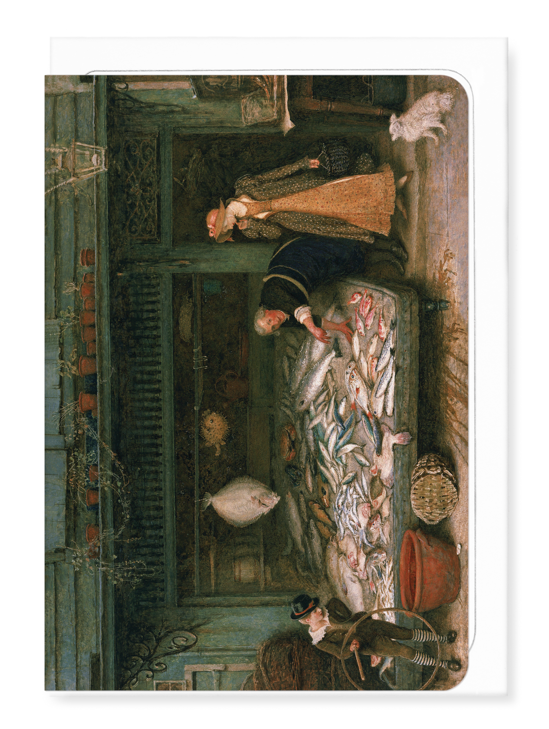 Ezen Designs - A Fishmonger's Shop (1873) - Greeting Card - Front