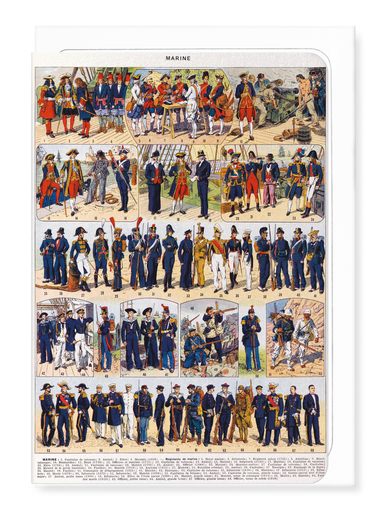 Ezen Designs - French Naval Uniforms (1932) - Greeting Card - Front