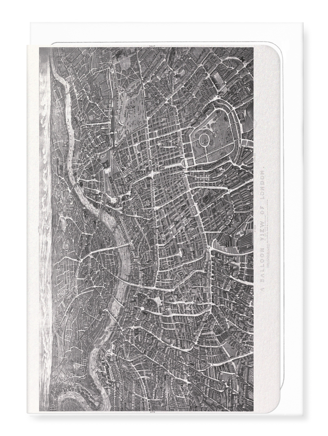 Ezen Designs - A Balloon View of London (c.1851) - Greeting Card - Front