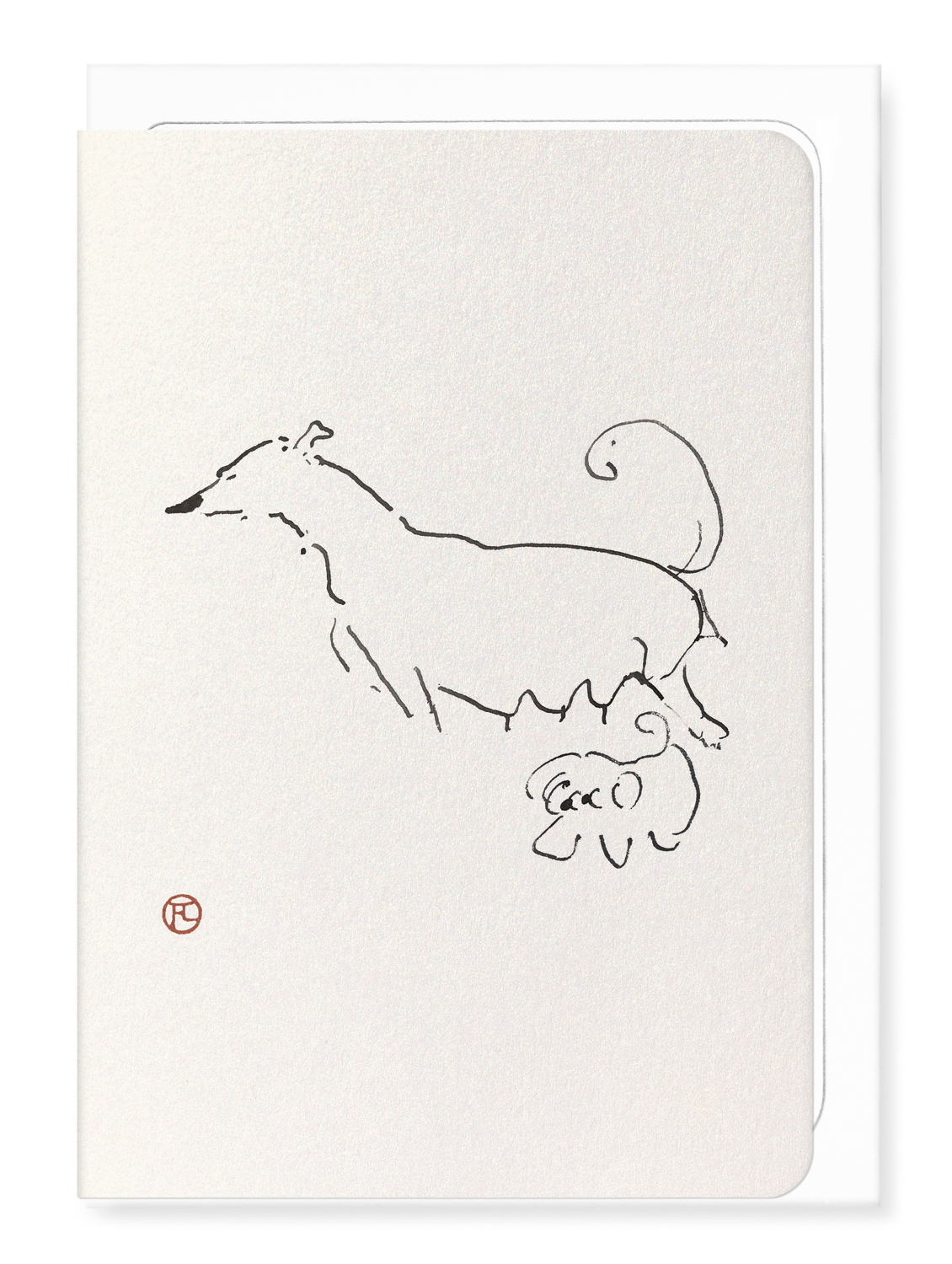 Ezen Designs - Dog and Puppy - Greeting Card - Front