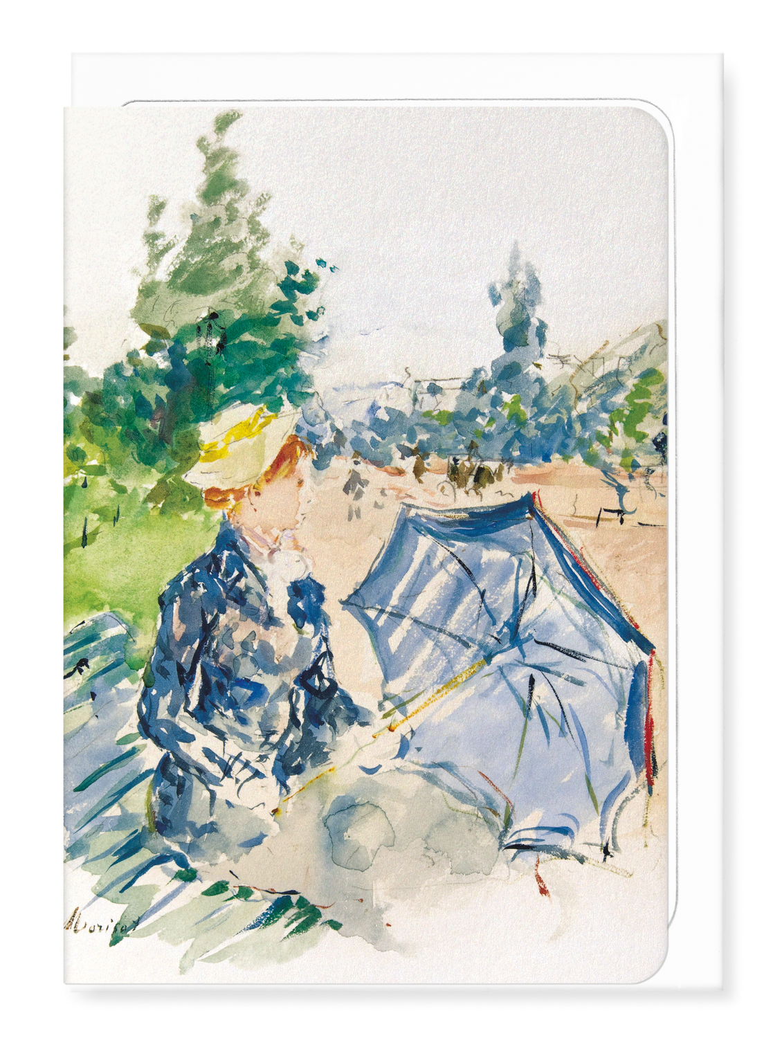 Ezen Designs - Woman Seated at the Avenue du Bois (1885) - Greeting Card - Front