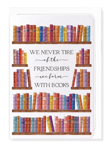 Ezen Designs - Friendship With Books - Greeting Card - Front