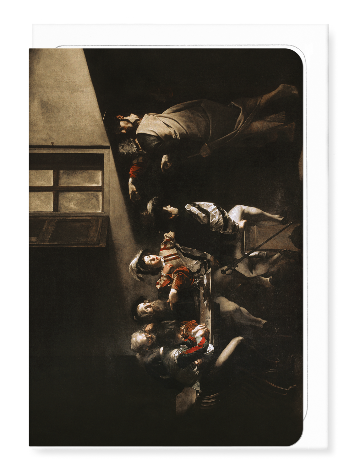 Ezen Designs - The Calling of Saint Matthew (c.1600) - Greeting Card - Front