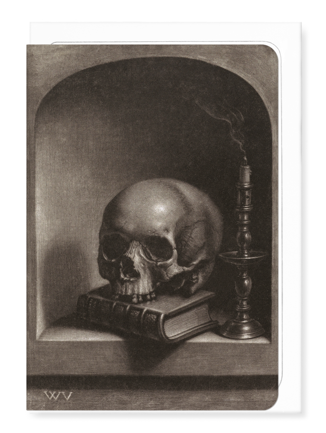 Ezen Designs - Vanitas Still Life in a Niche (17thC) - Greeting Card - Front