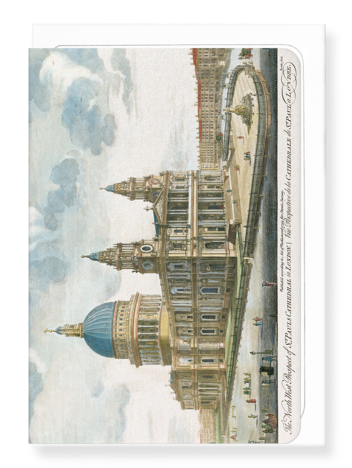 Ezen Designs - The North west View of St Paul Cathedral (1754) - Greeting Card - Front