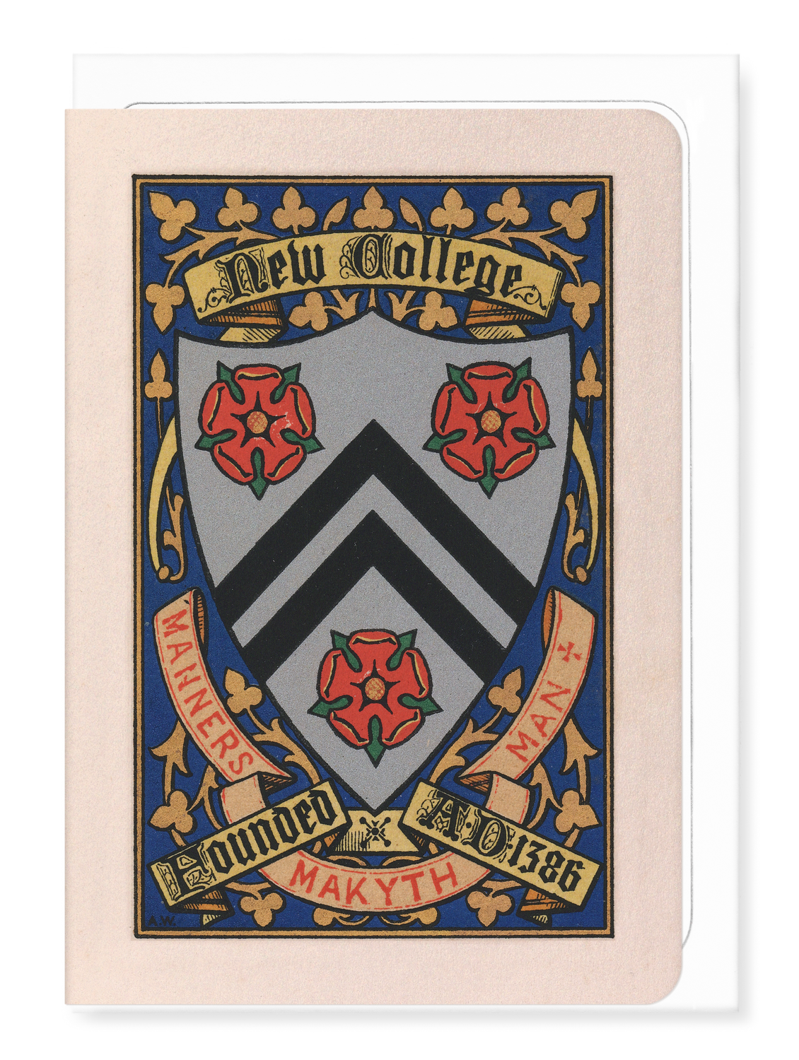 Ezen Designs - New College Crest - Greeting Card - Front