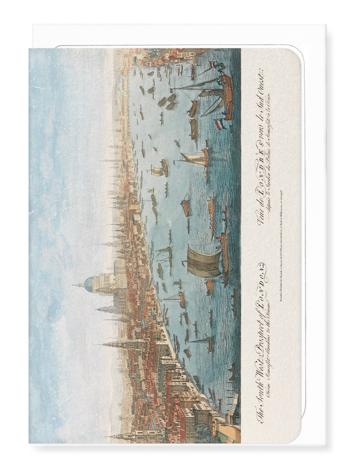 Ezen Designs - South West Prospect of London (1750) - Greeting Card - Front