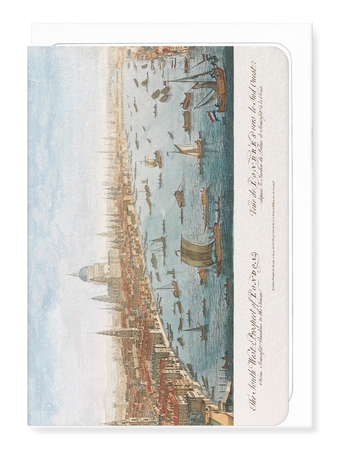 Ezen Designs - South West Prospect of London (1750) - Greeting Card - Front