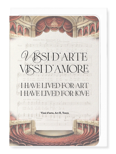 Ezen Designs - Vissi D'Arte from Tosca Act II - Greeting Card - Front