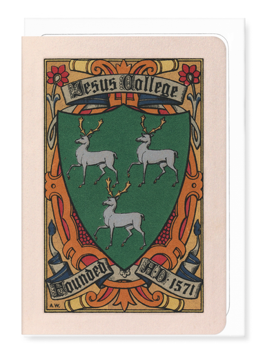 Ezen Designs - Jesus College Crest - Greeting Card - Front