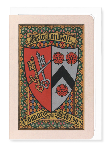 Ezen Designs - New Inn Hall College Crest - Greeting Card - Front