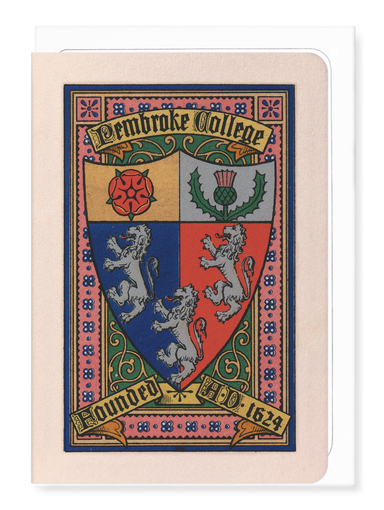 Ezen Designs - Pembroke College Crest - Greeting Card - Front