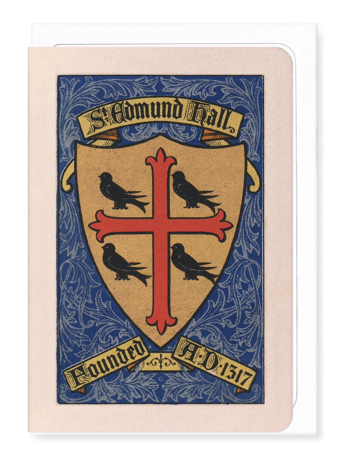 Ezen Designs - St Edmund Hall College Crest - Greeting Card - Front