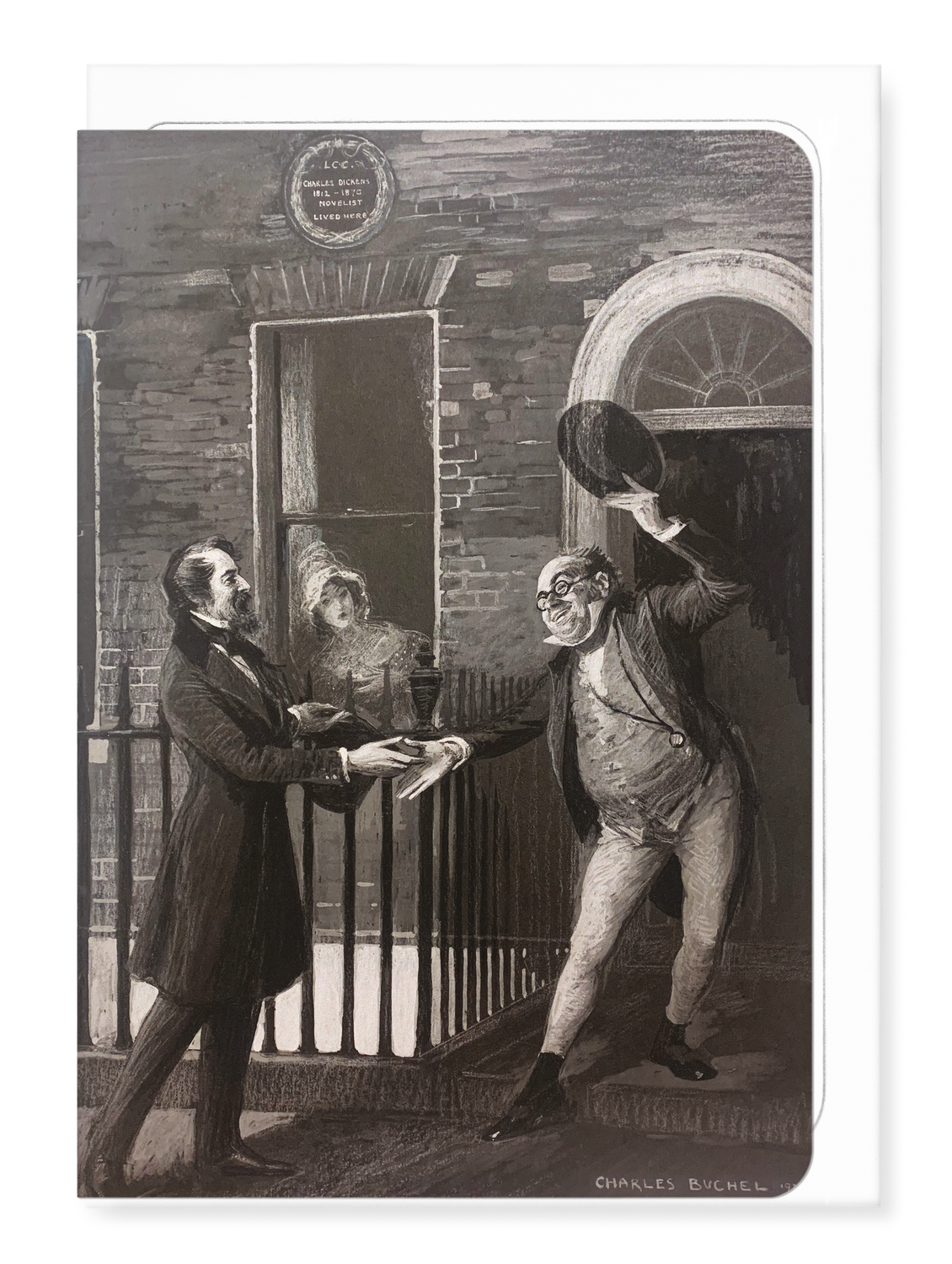 Ezen Designs - Charles Dickens Museum (1925) - Greeting Card - Front