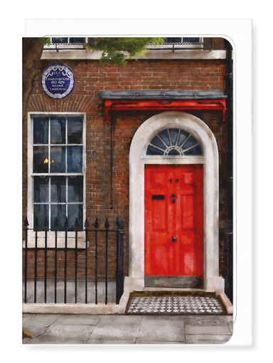 Ezen Designs - Front Door of Charles Dickens' Museum Day - Greeting Card - Front