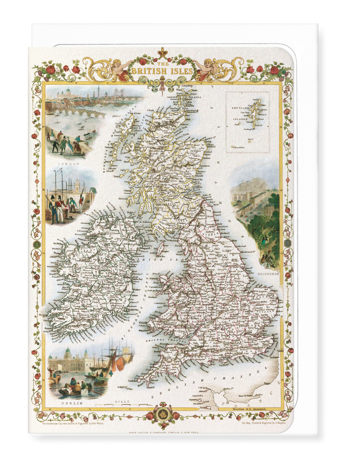 Ezen Designs - British Isles (1851) - Greeting Card - Front