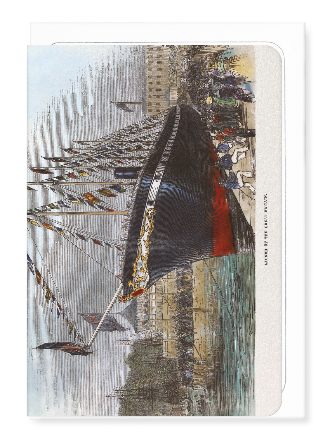Ezen Designs - Launch of SS Great Britain (1843) - Greeting Card - Front