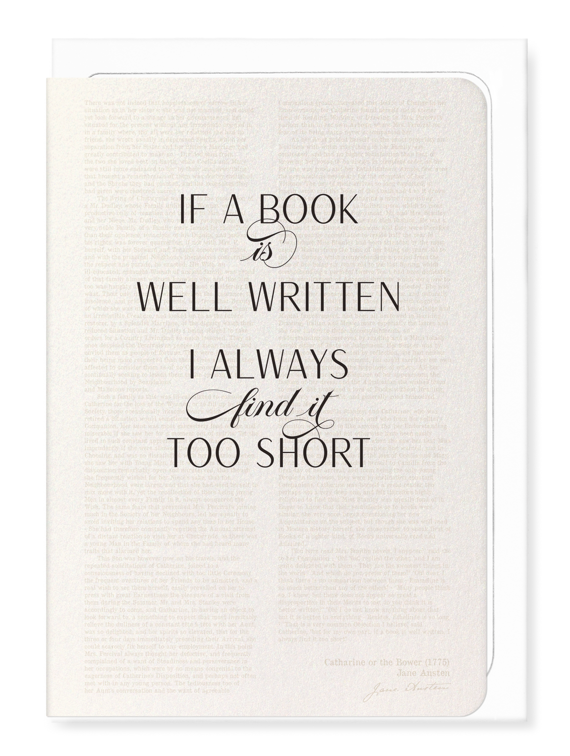 Ezen Designs - Well Written Book (1775) - Greeting Card - Front