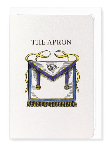 Ezen Designs - Freemason apron - Greeting Card - Front