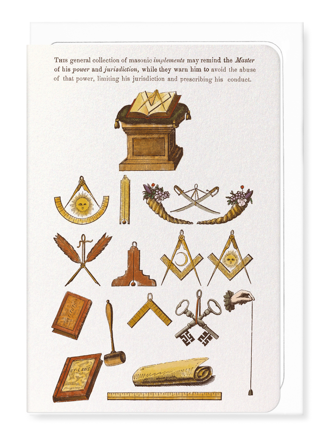 Ezen Designs - Gems of masonry (1859) - Greeting Card - Front