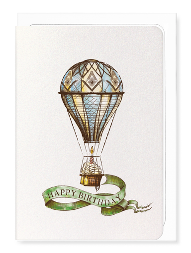 Ezen Designs - Freemason Birthday balloon - Greeting Card - Front