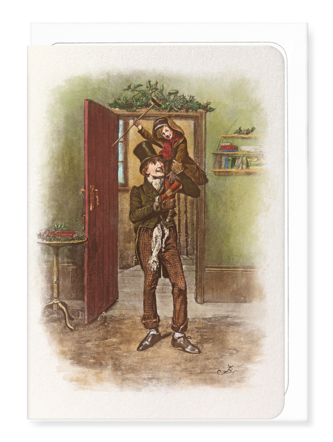 Ezen Designs - Tiny Tim & Bob Cratchit - Greeting Card - Front