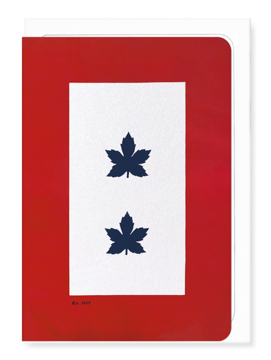 Ezen Designs - Canadian Service Flag – Two in Service (1917–1918) - Greeting Card - Front